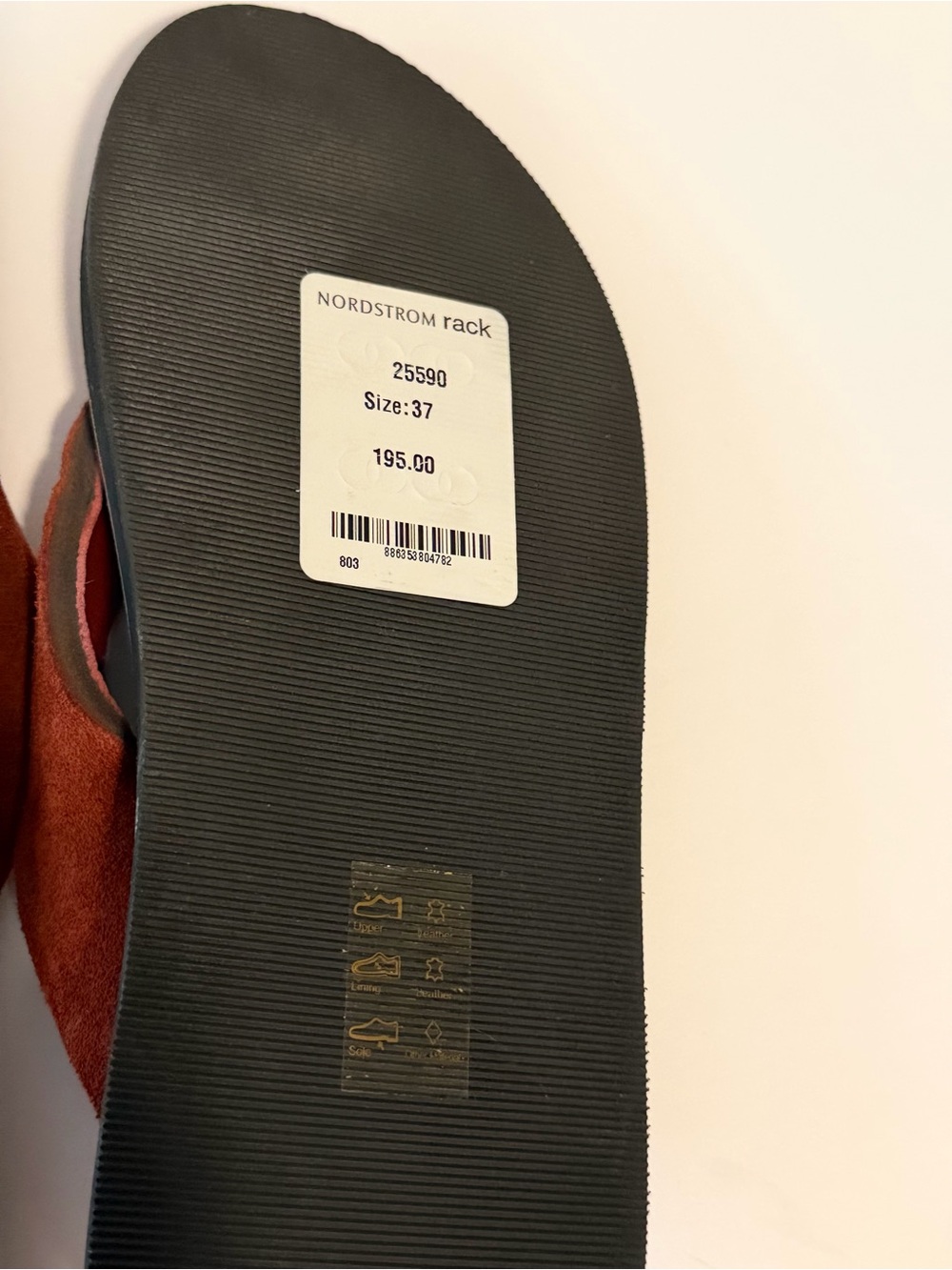 Rag & Bone Parker Suede Thong Sandals in Rust Size 37 NWT - Picture 6 of 6